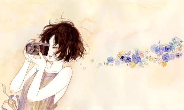 Девочка с фотоаппаратом арт