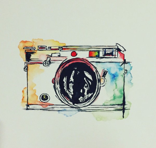 Фотоаппарат рисунок в стиле