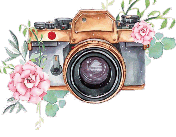 Фотоаппарат на белом фоне