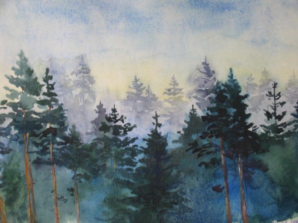 Лес гуашью