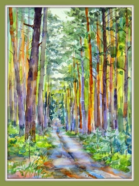 Сосновый Бор акварель