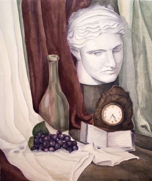 Натюрморт с гипсовой головой