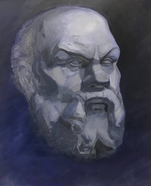 Гризайль портрет Сократ