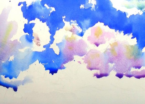 Облака акварелью