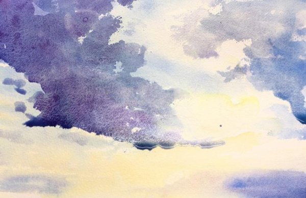 Облака акварелью