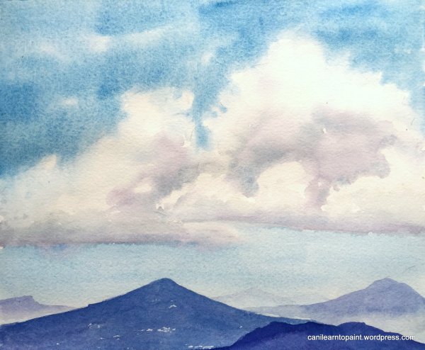 Облака акварелью