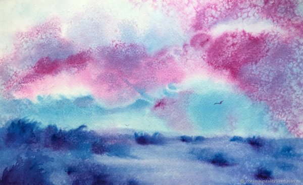 Акварель по сырому