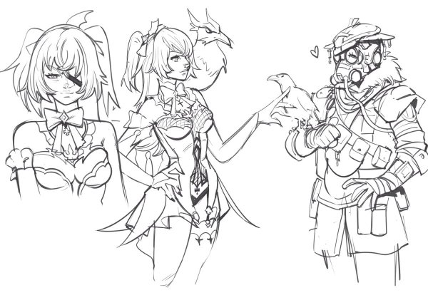 Сяо Геншин скетч