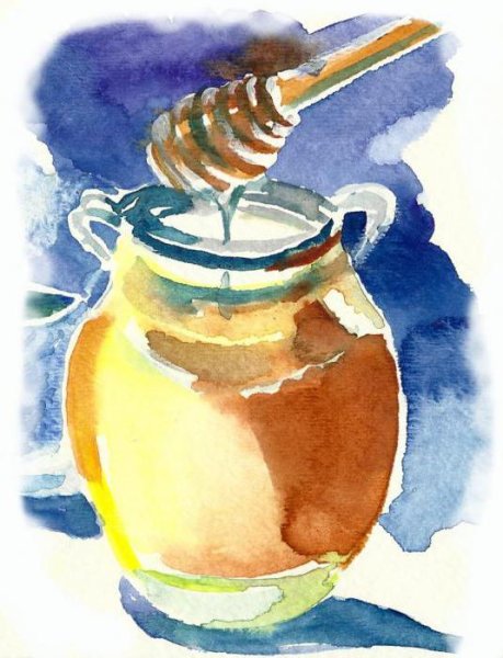 Рисование медовой акварелью