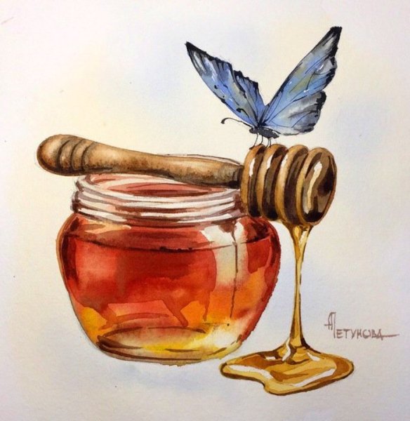 Натюрморт с банкой меда