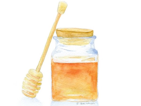 Рисунки медовой акварелью