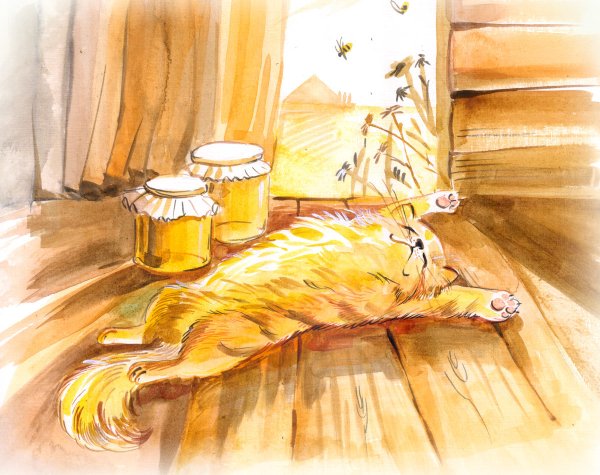 Кошка с медом