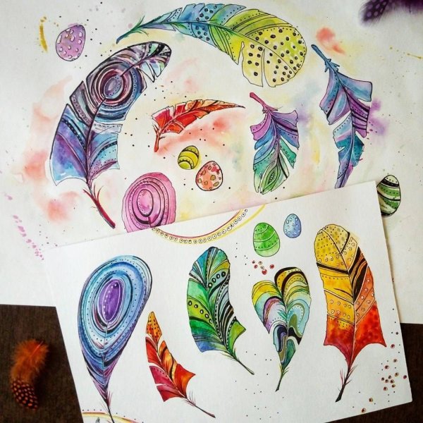 Идеи рисования акварелью для детей