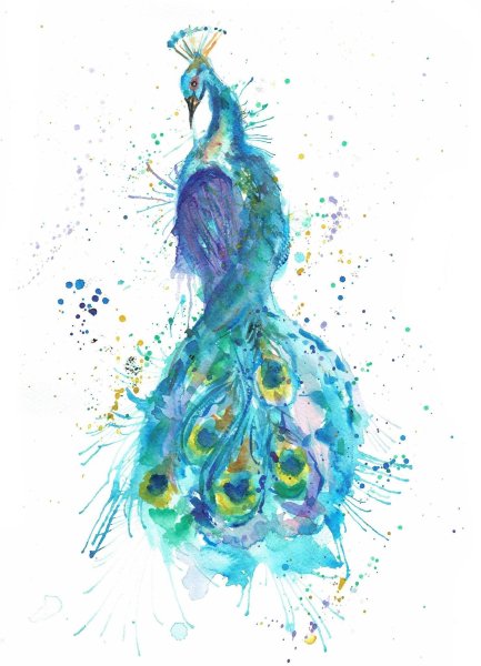 Павлинье перо абстракция