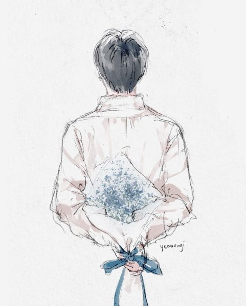 Парень со спины арт