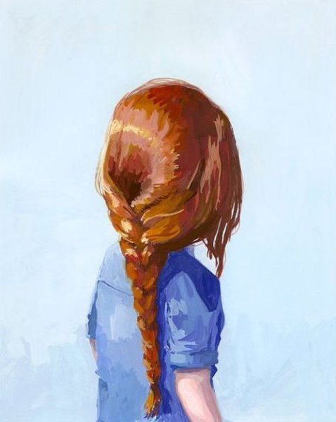 Картина девушка сзади