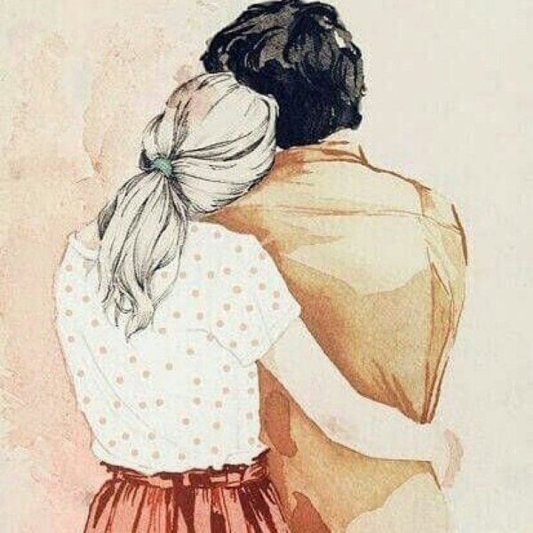 Объятия акварель