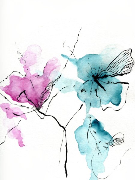 Акварель абстракция