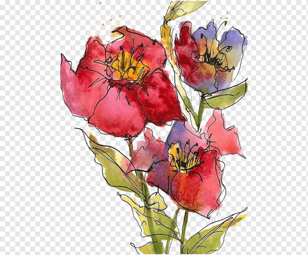 Акварельные цветы
