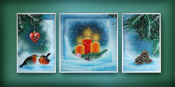 Новогодние интерьерные картины