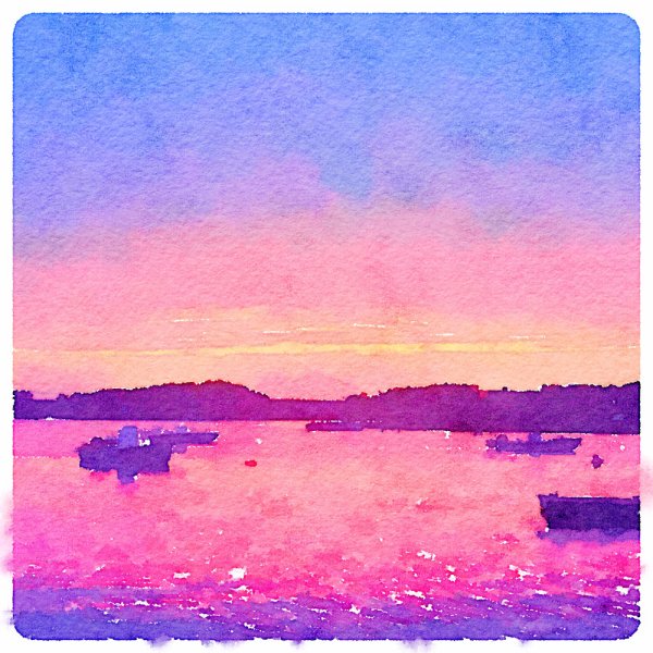 Пейзаж акварельными красками