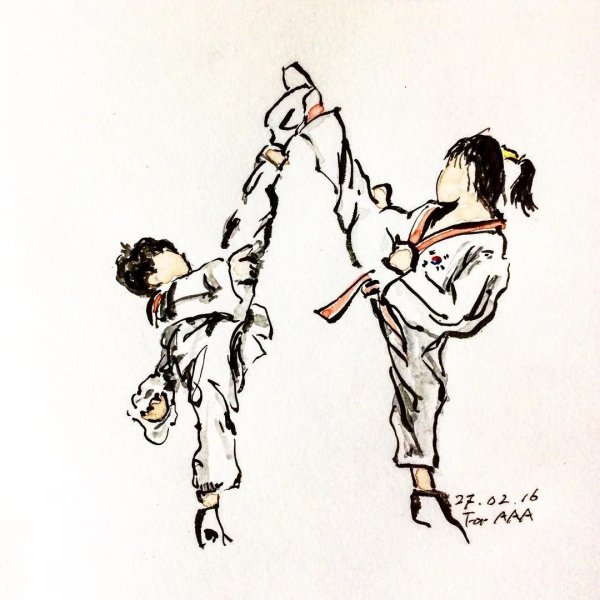 Тхэквондо арт рисунок