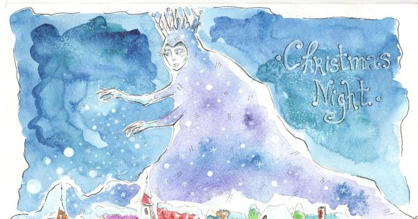 Снежная Королева акварель