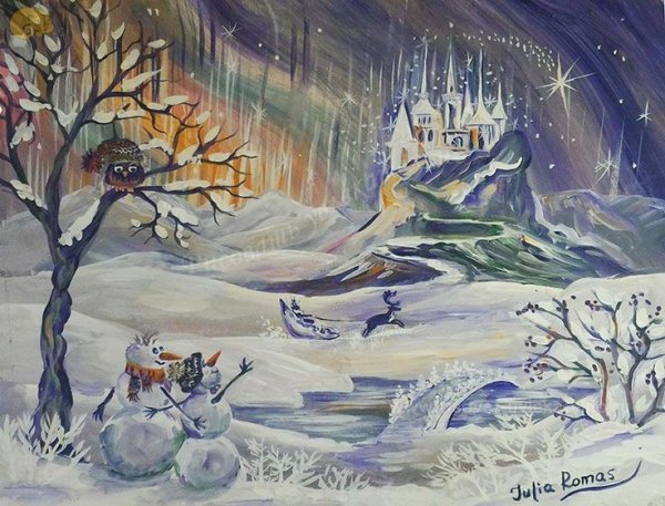 Снежная Королева гуашью