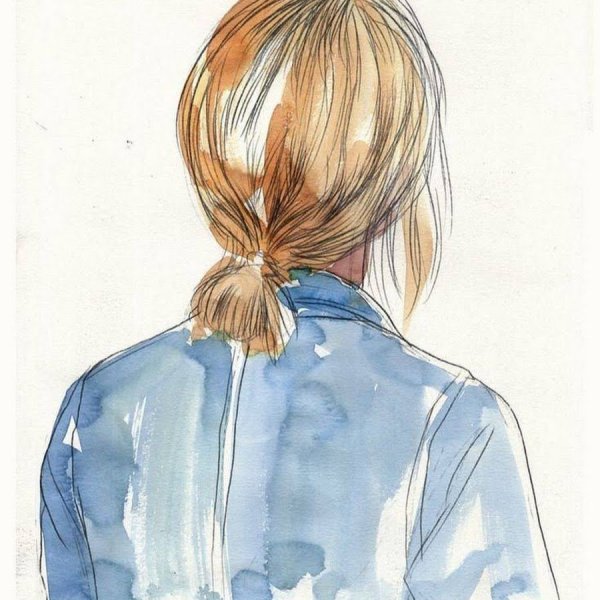 Акварельные рисунки девушек