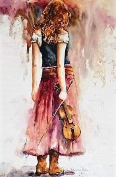 Девушка со спины арт