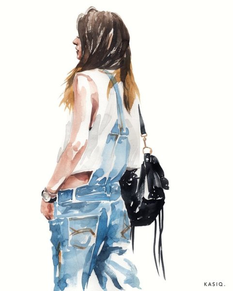 Картина девушка спиной в шляпе