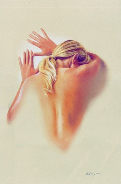 Девушка с цветами акварель