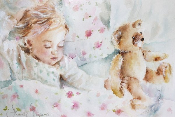 Акварельная живопись для детей