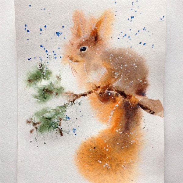 Акварельные зверюшки