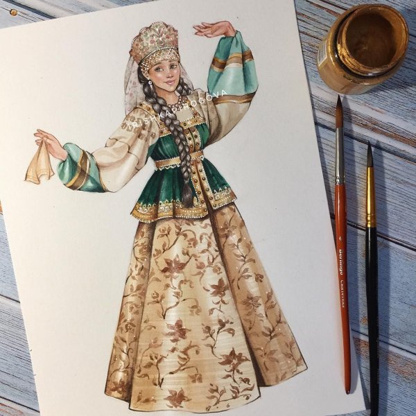 Пономарев Петр Денисович народный костюм Воронежской губернии