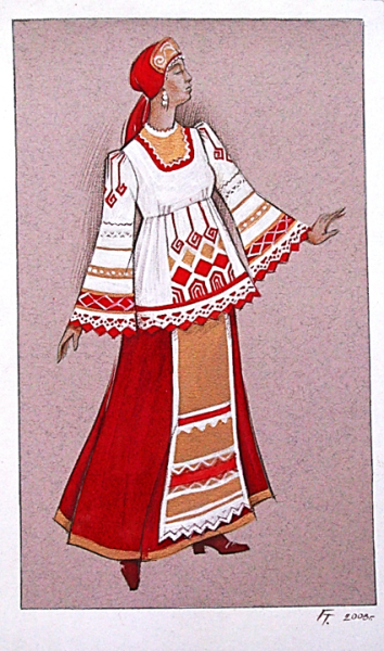 Стилизация русского народного костюма