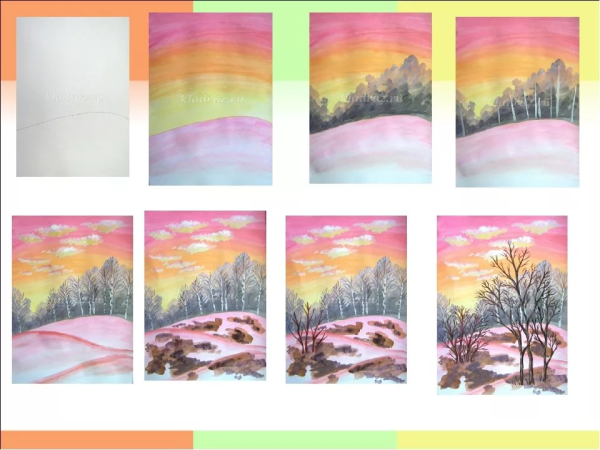 Уроки рисования пейзажа