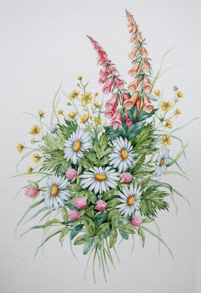 Полевые цветы для декупажа