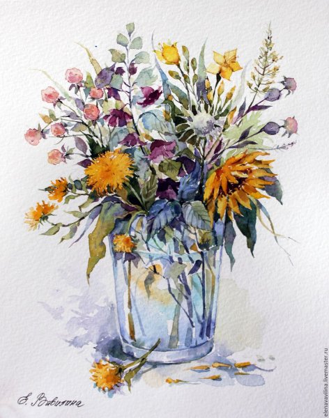 Васильки и колоски