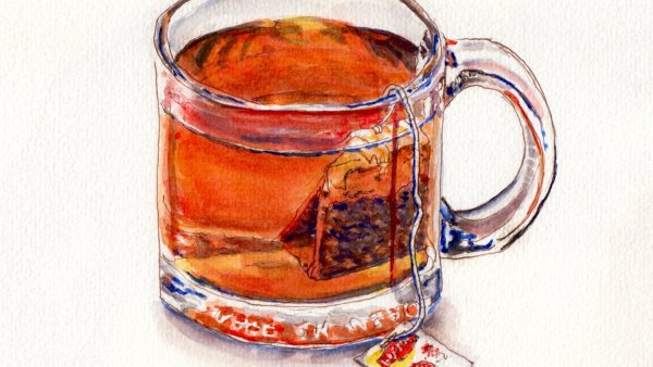 Чай акварель