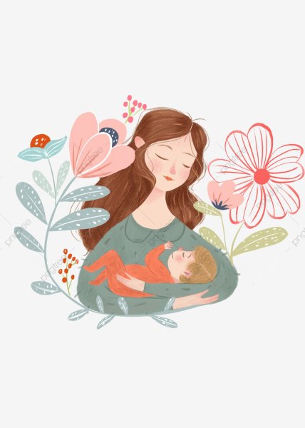 Мать и ребенок акварель