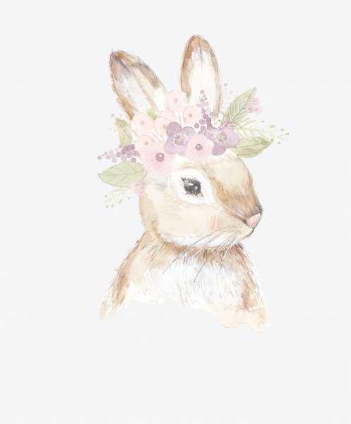 Белые зайчики акварель