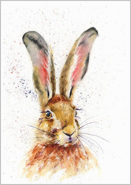 Пасхальный кролик акварель