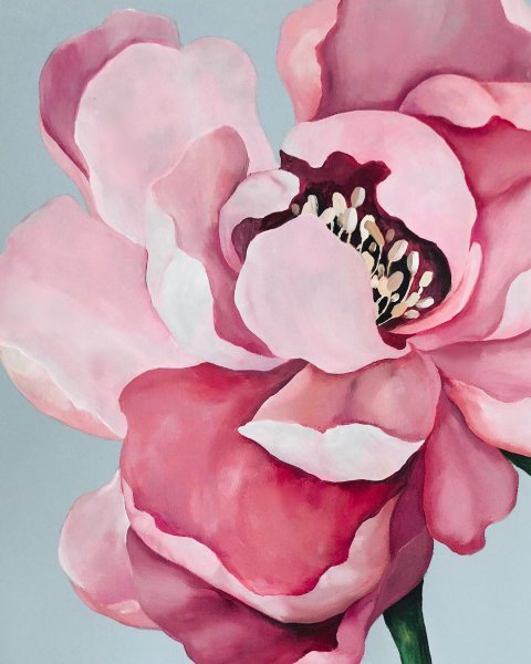 Цветы акварельными красками