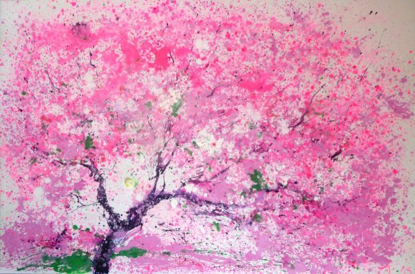 Пуантилизм Сакура для детей