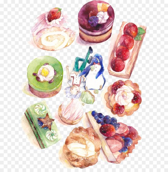 Еда акварелью