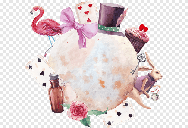 Алиса в стране чудес арт акварель