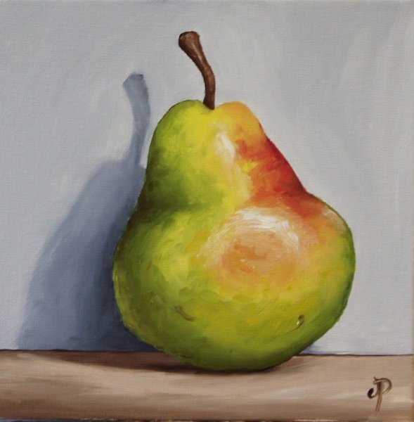 Этюд груши гуашью