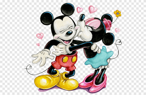 Минни Маус акварель