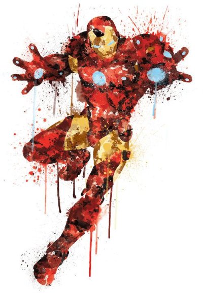 Герои Марвел акварелью